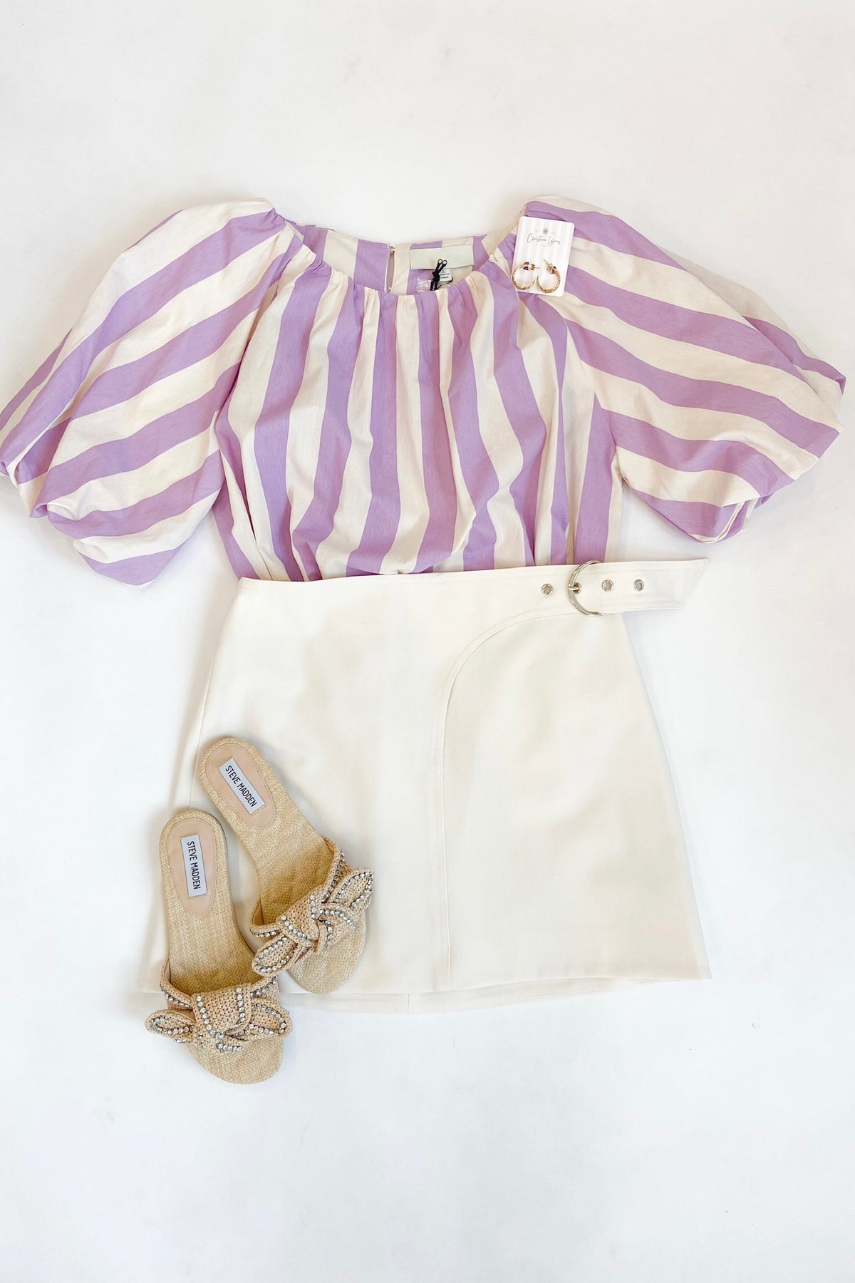 Olivia Striped Blouse Lavender