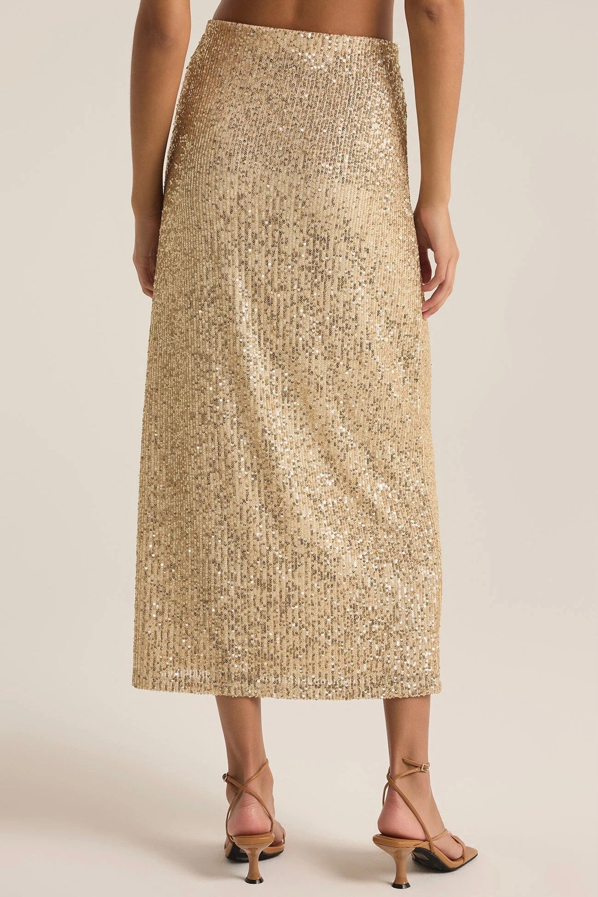 Saturn Sequin Skirt Champagne