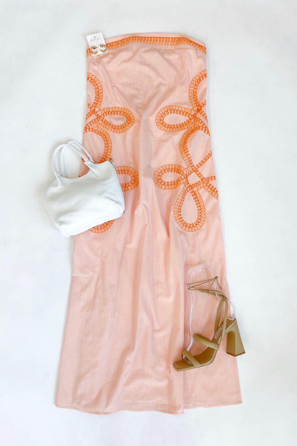 Wess Midi Dress Peach Swirl