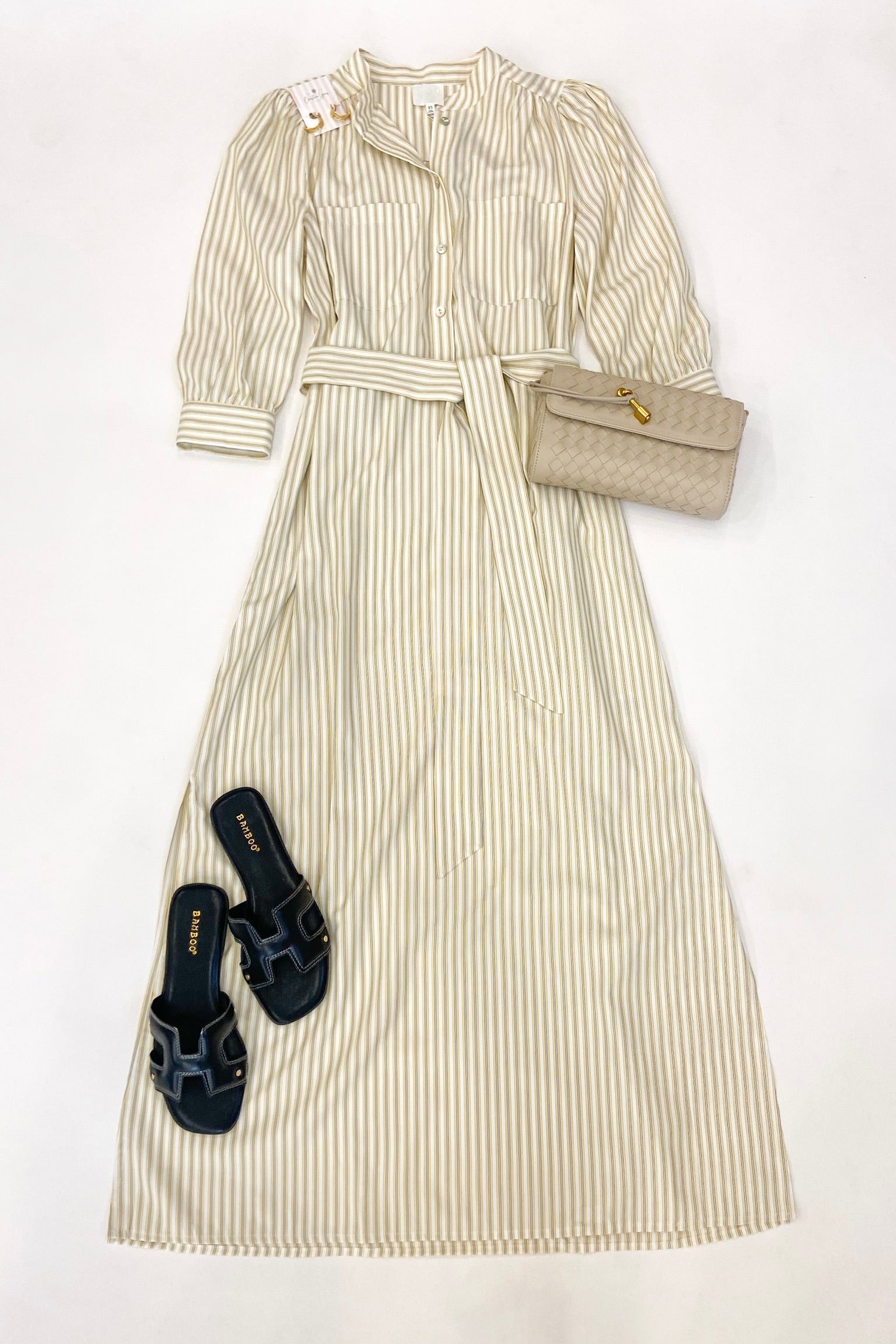 Cassie Dress Yellow Stripe