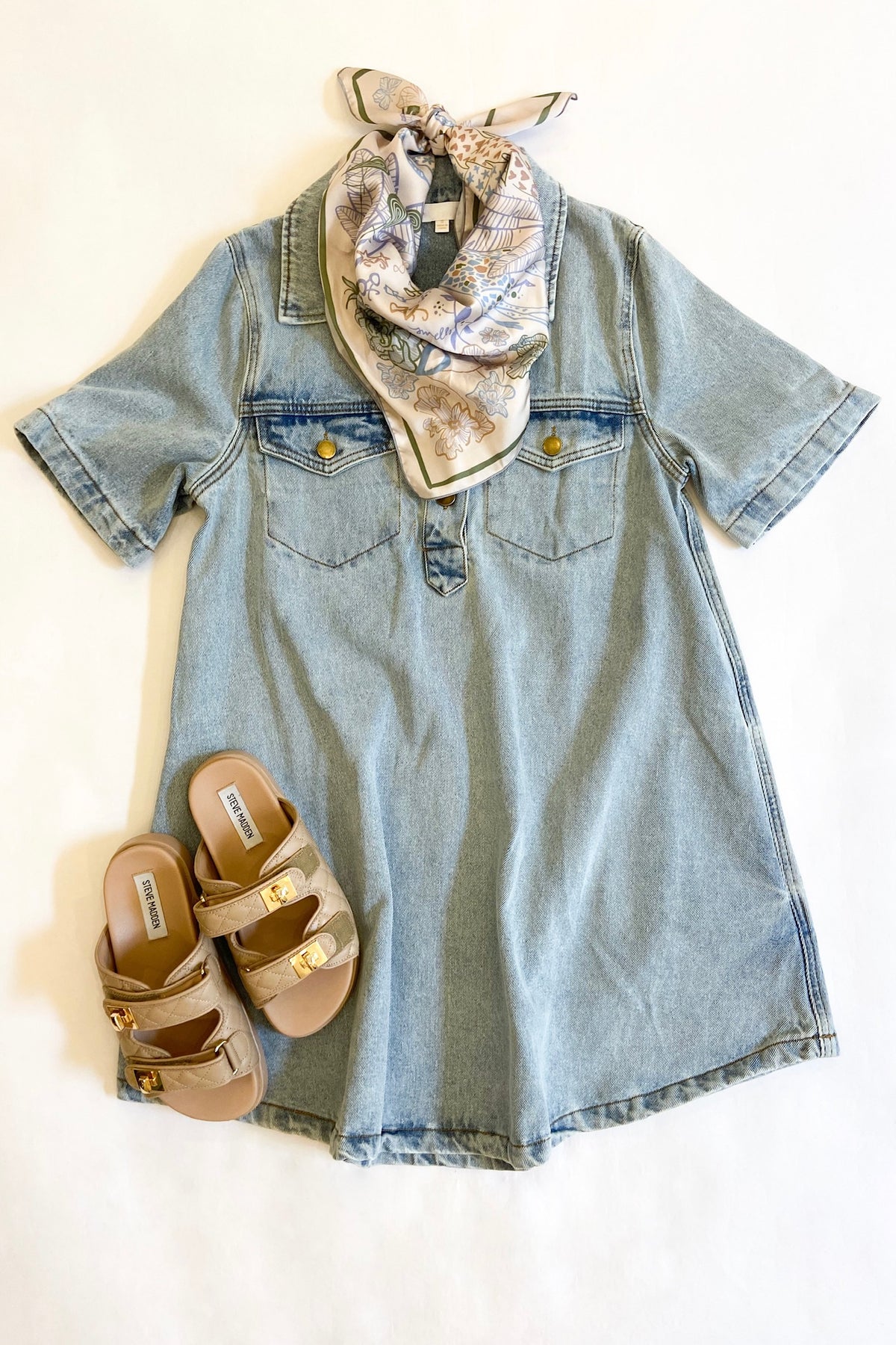 Denim Swing Shirt Dress