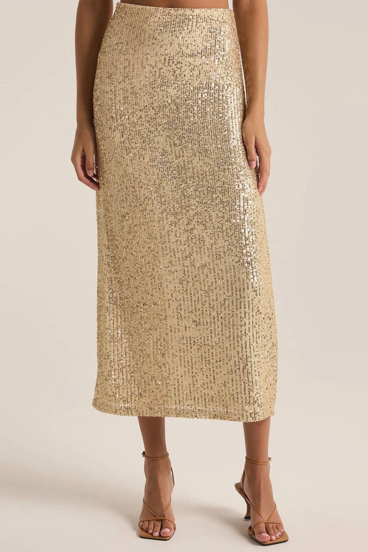 Saturn Sequin Skirt Champagne