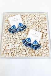 Sea Blue Tile Earrings