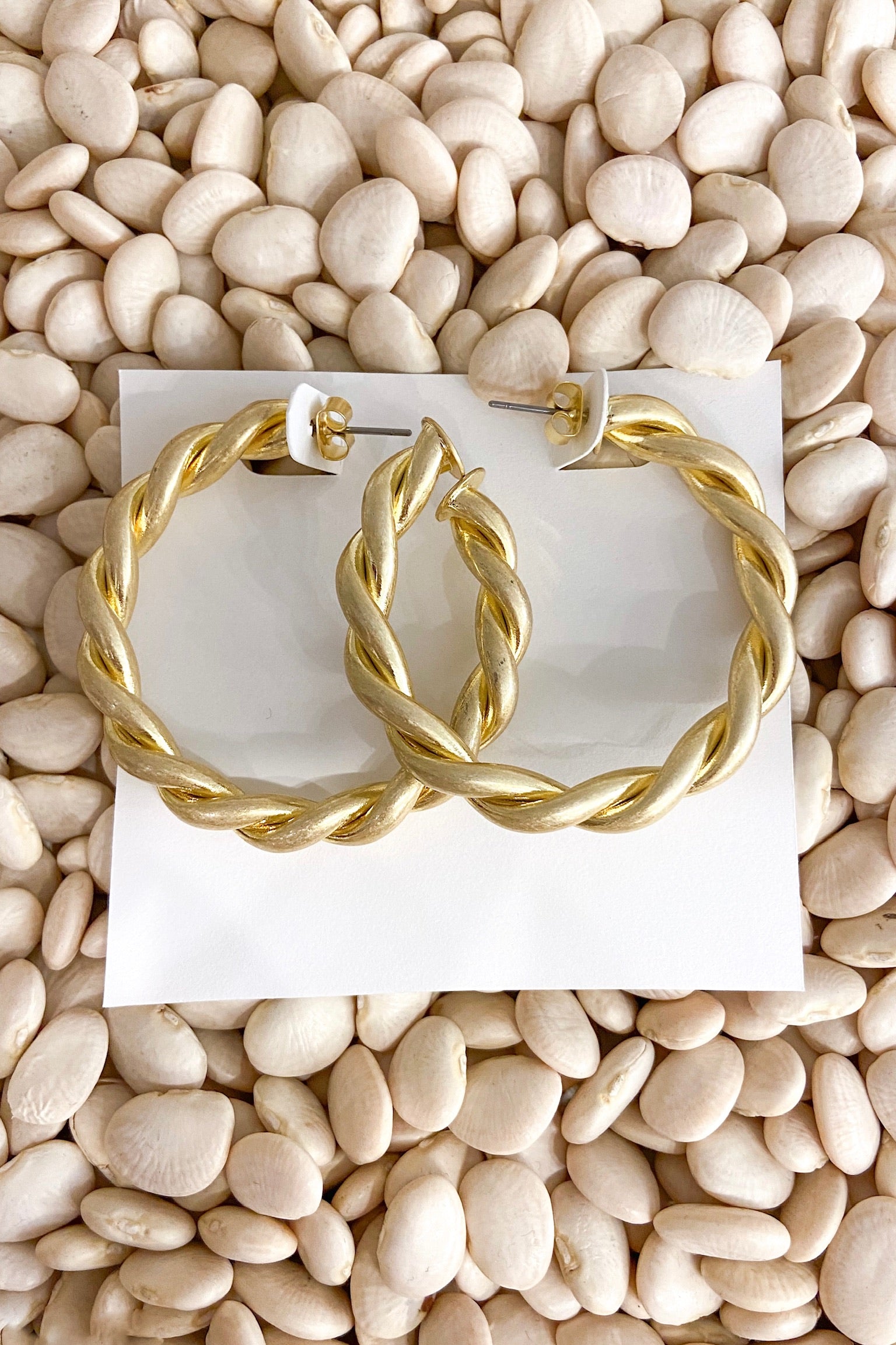 Gold Twisted Hoops