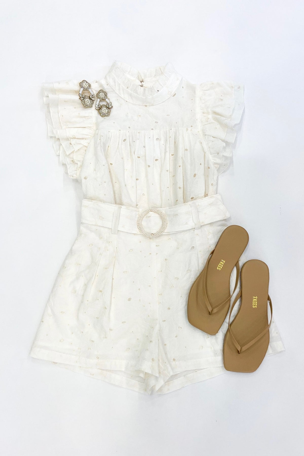 Elsa Top Ivory Eyelet