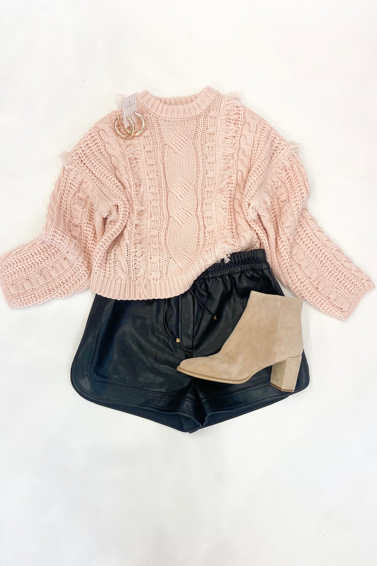 Fringe Cable Crew Sweater