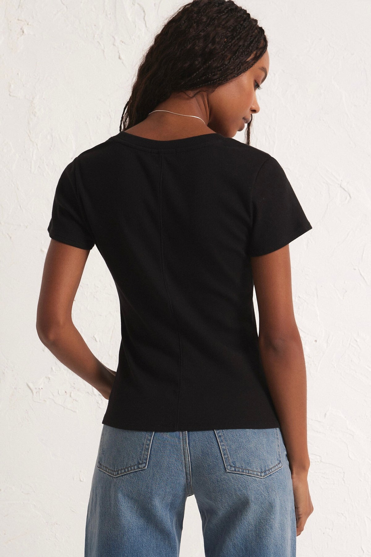 Sirena Rib Tee Black