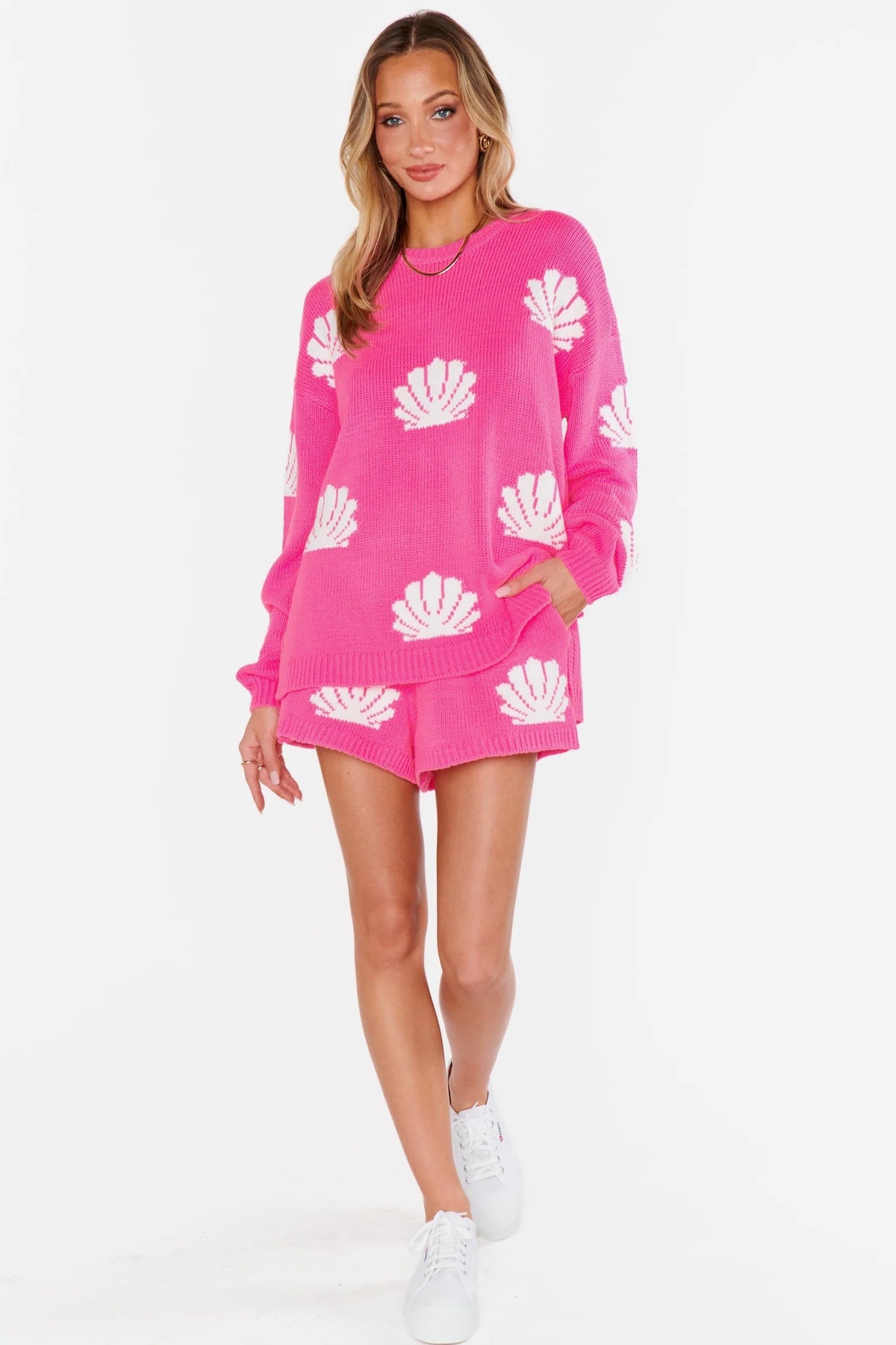 Go To Sweater Hot Pink Shell