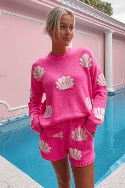 Go To Sweater Hot Pink Shell