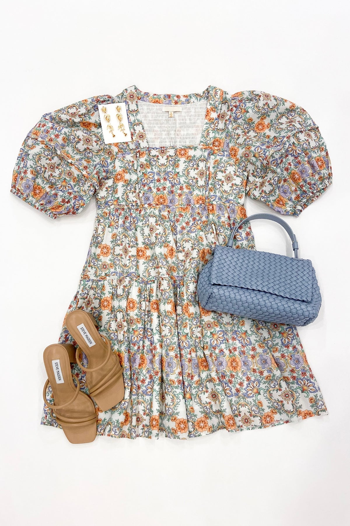 Harper Dress Geo Peach