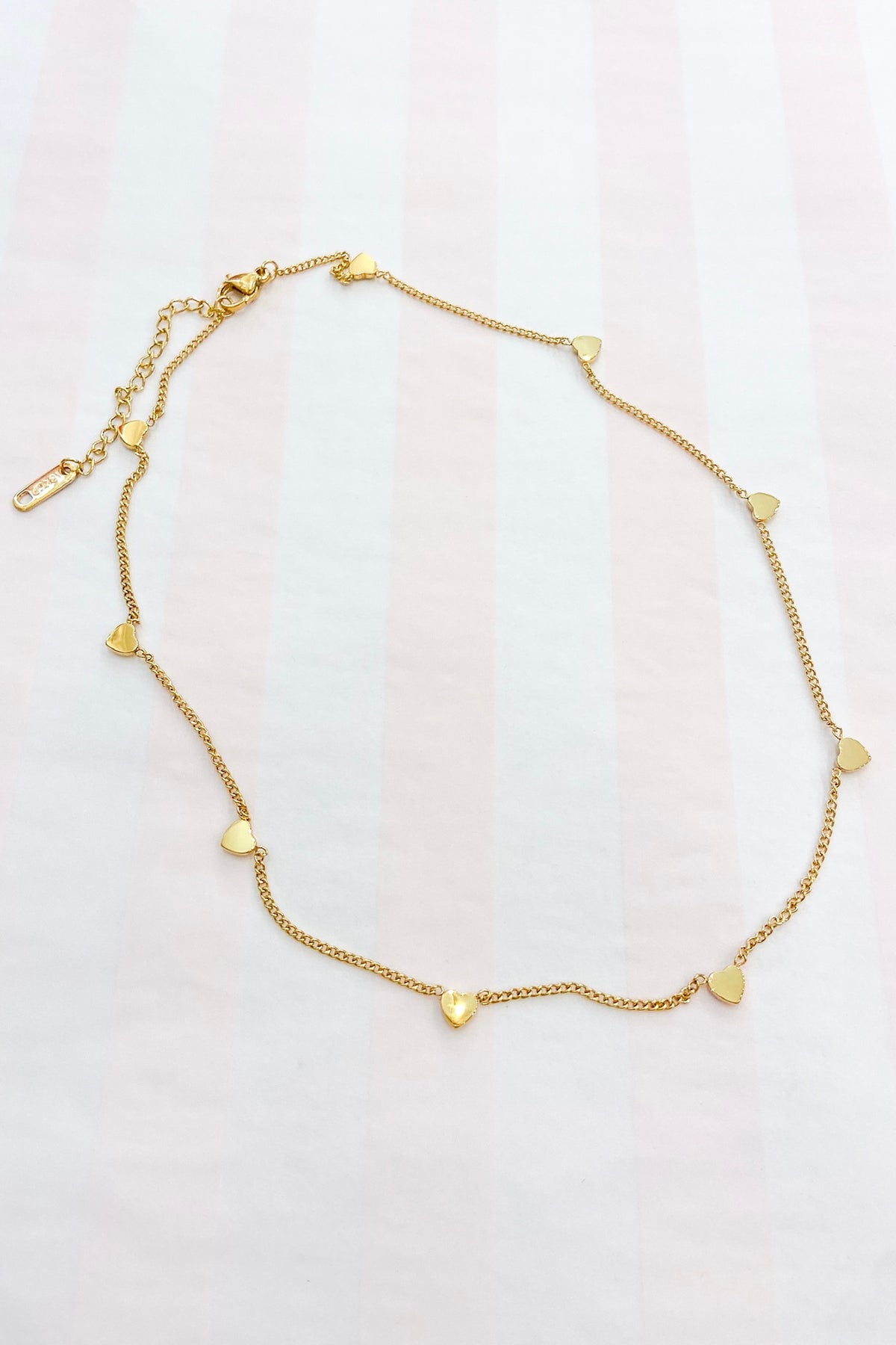 Mini Golden Hearts Necklace