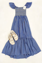 Striped Smocked Maxi Dress