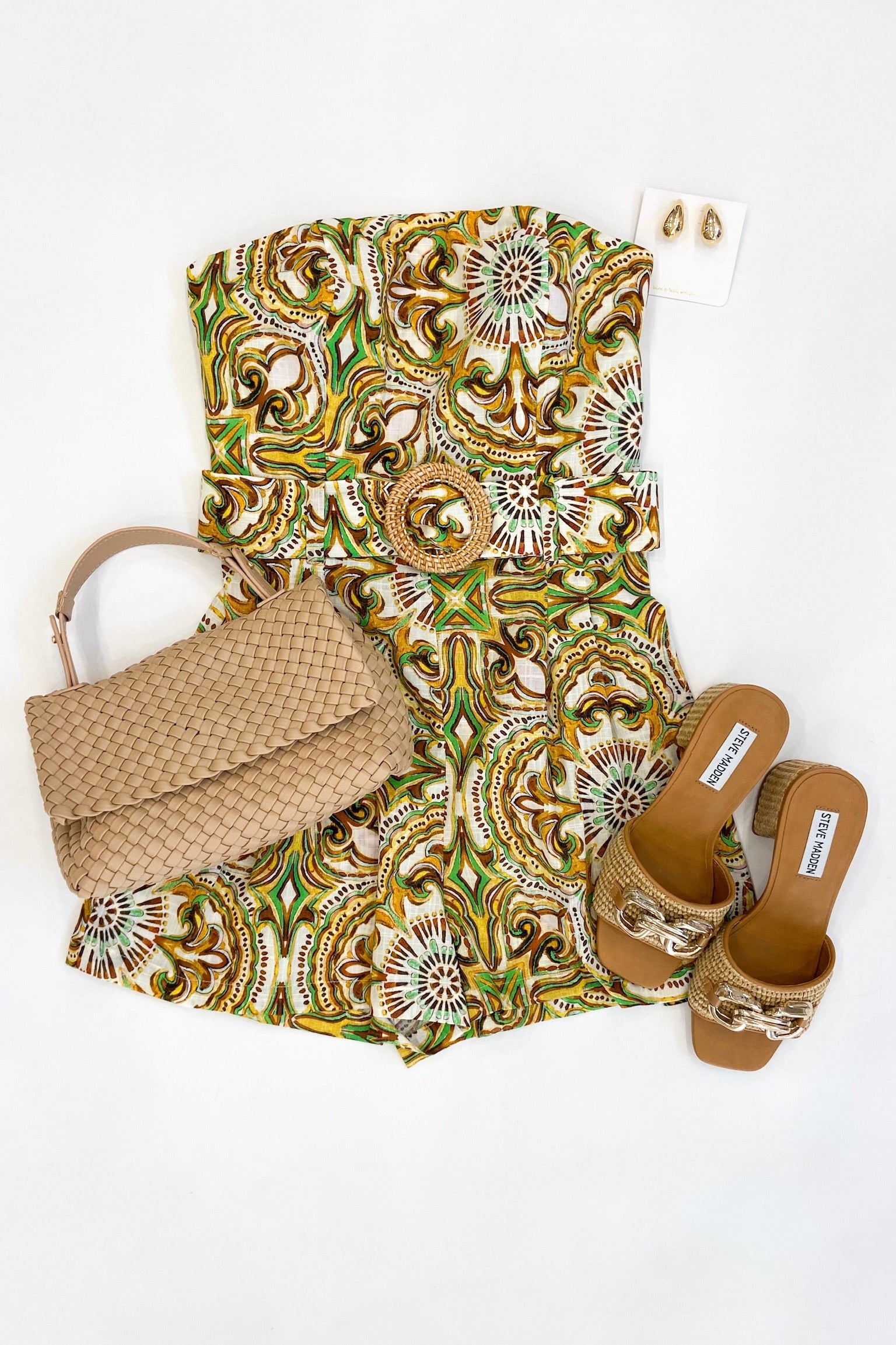 Ophelia Romper Green Multi