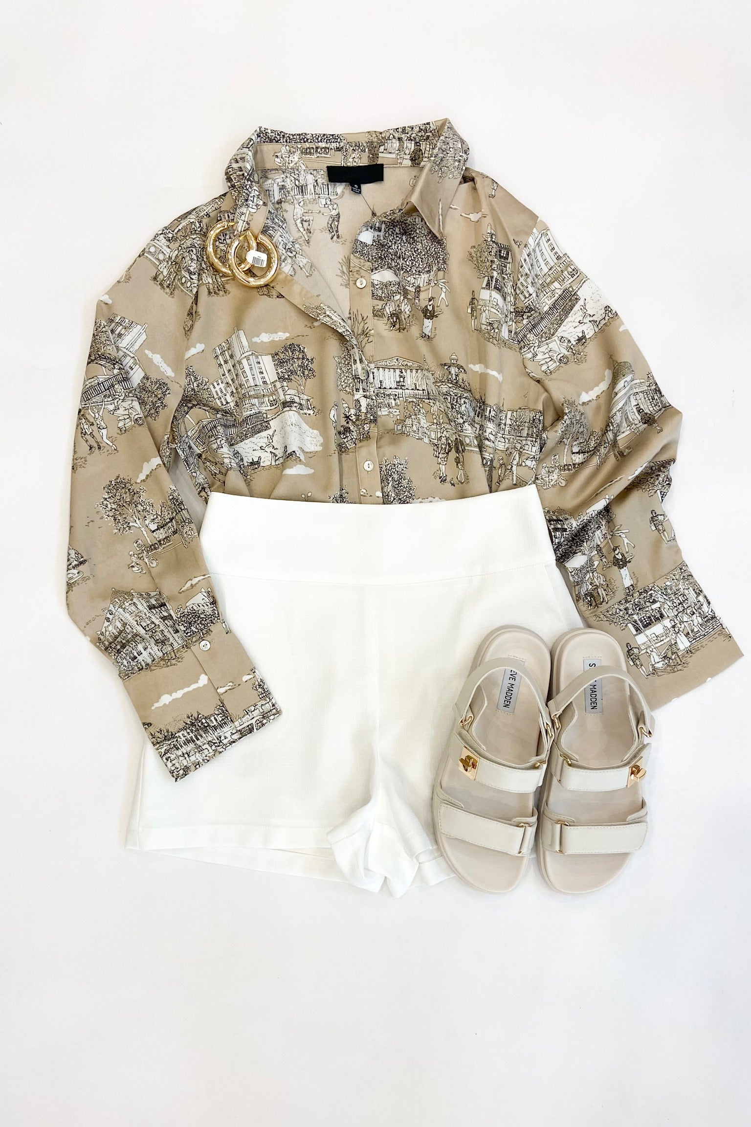 Beige Toile Blouse