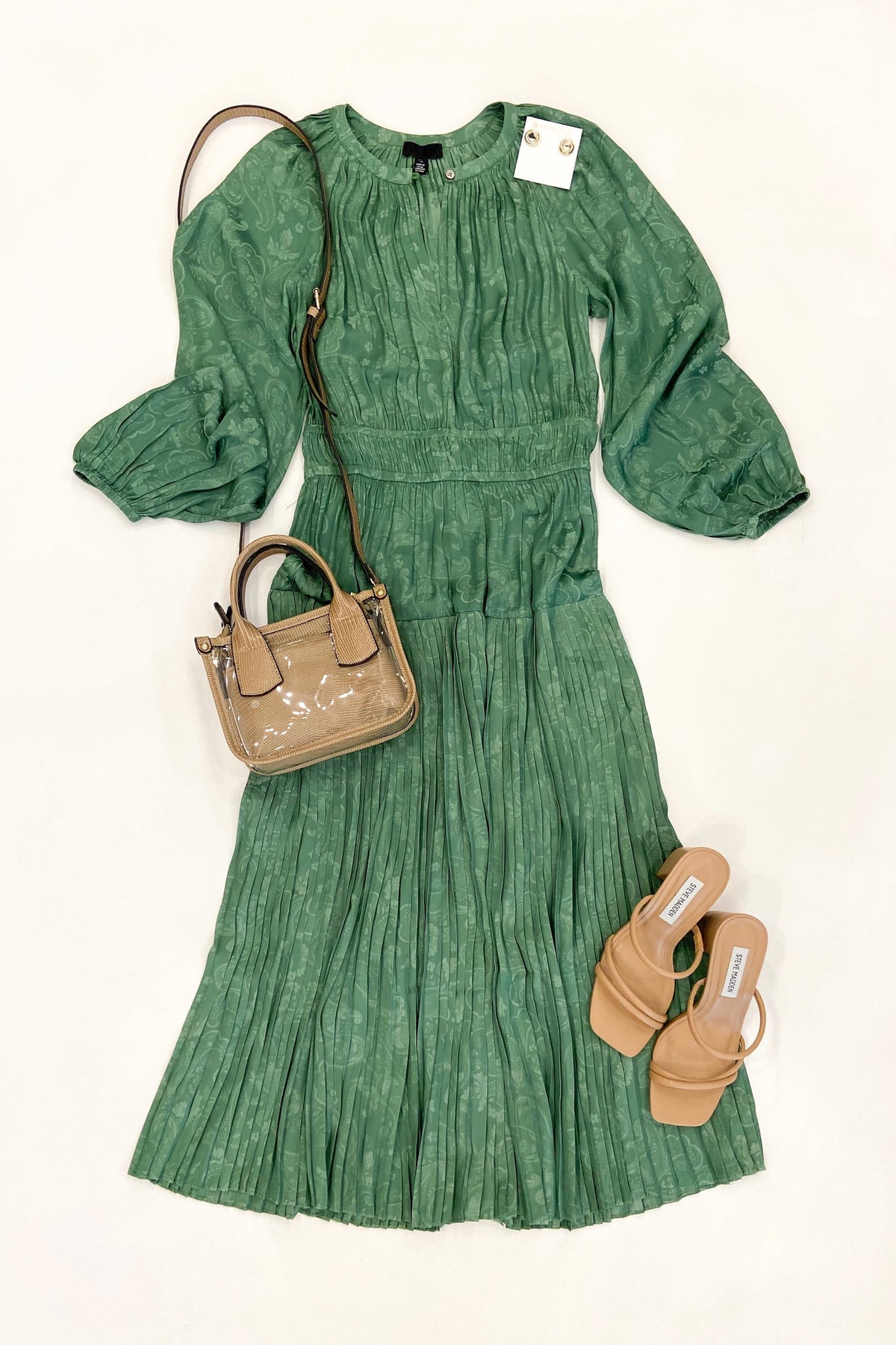 Leaf Green Midi Dress