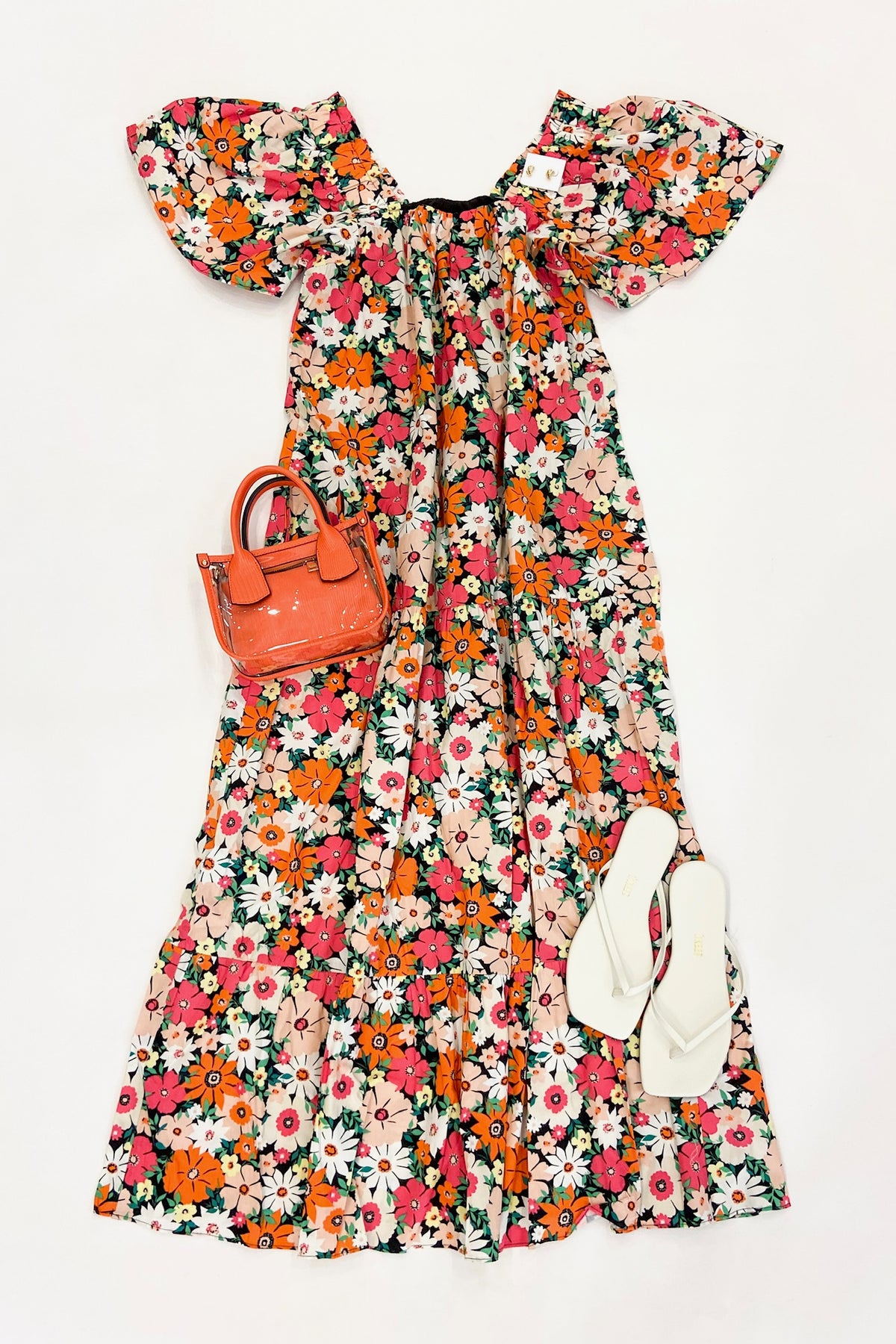 Floral Square Neck Maxi Dress