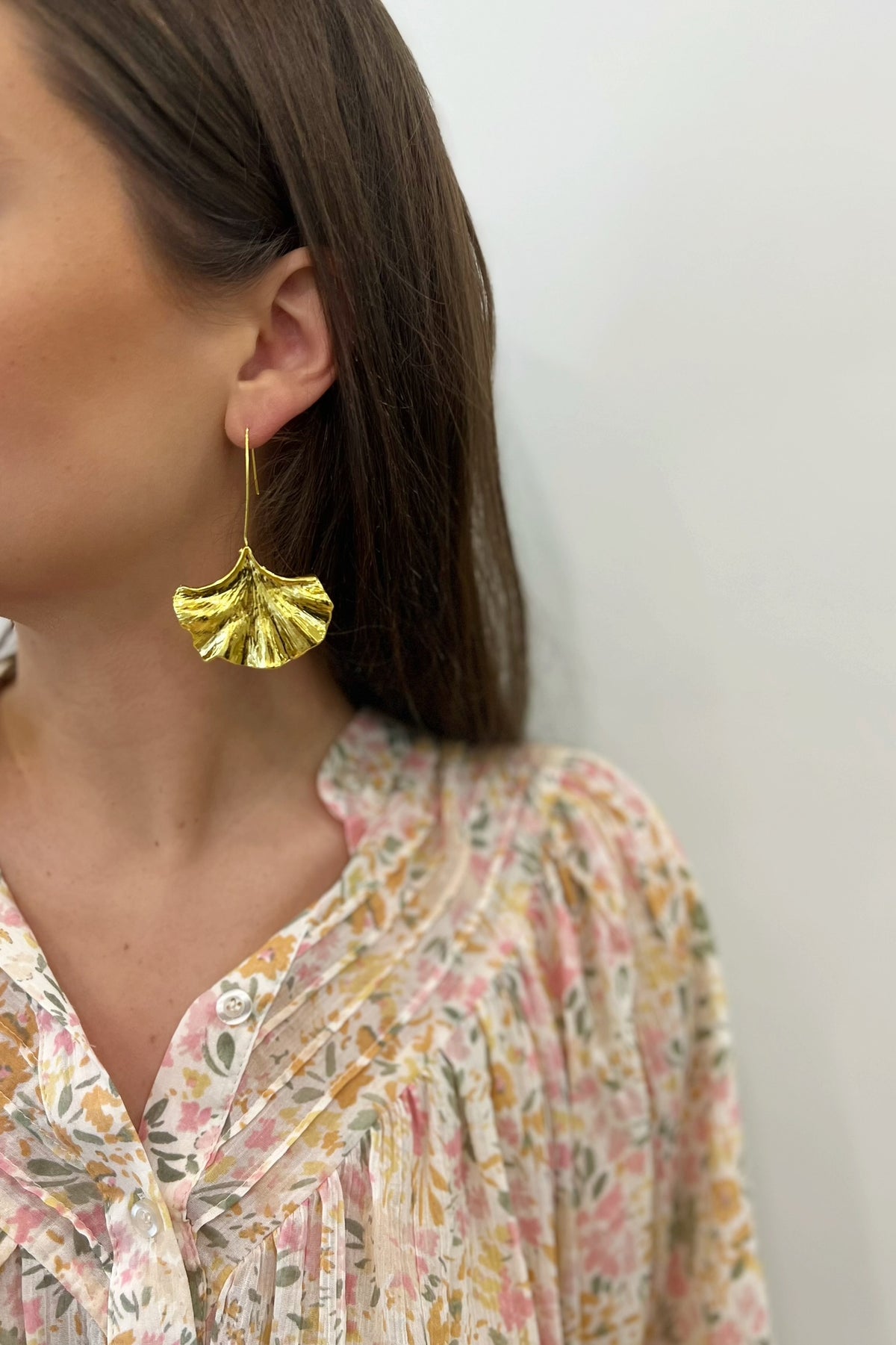 Golden Ginko Earrings