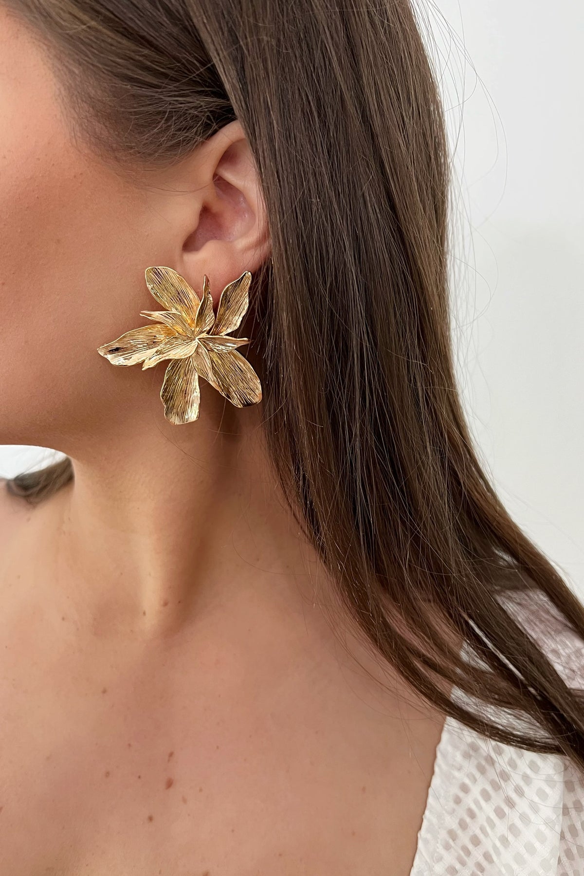 Gold Lily Earrings