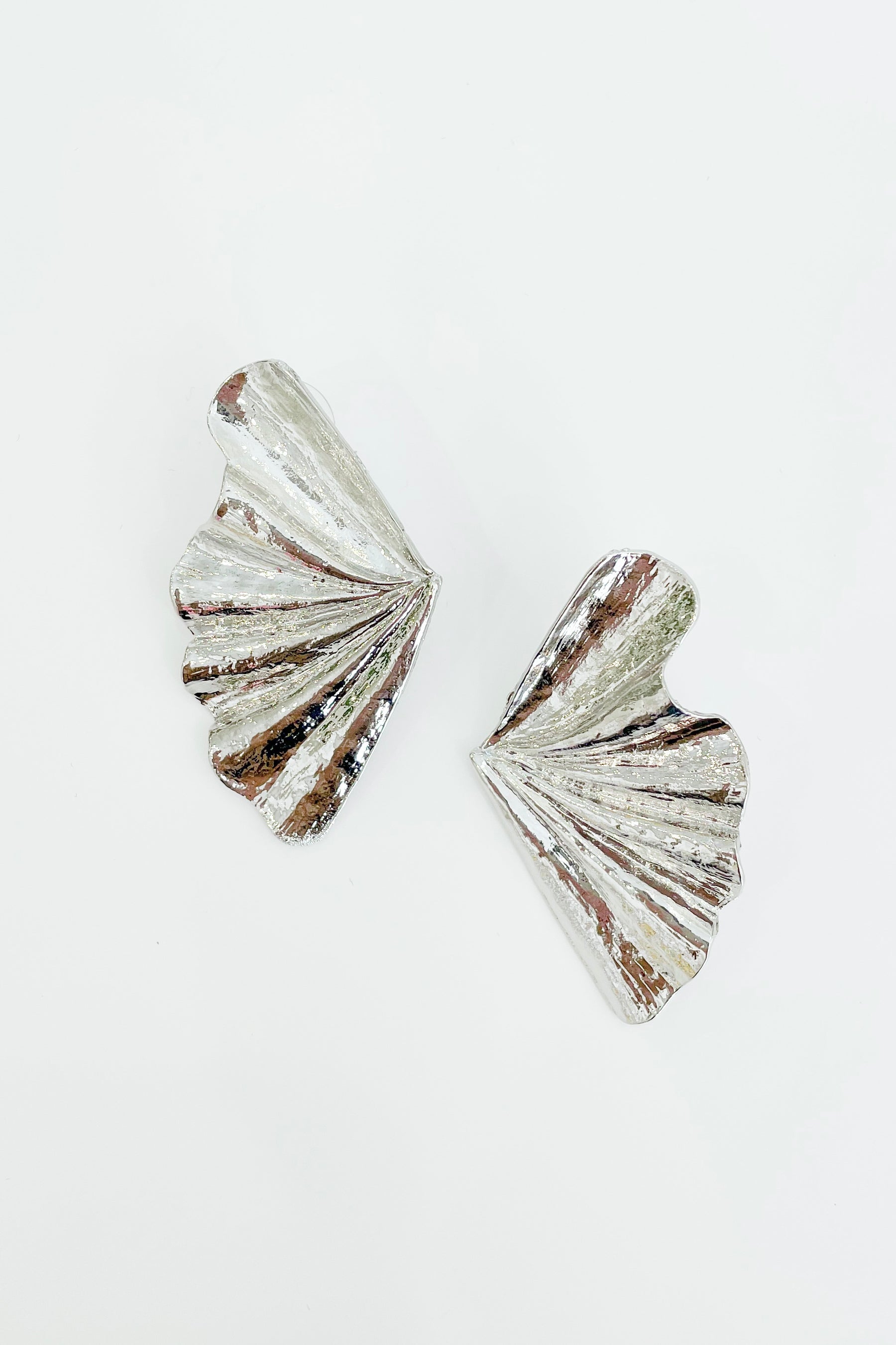 Silver Fan Earrings