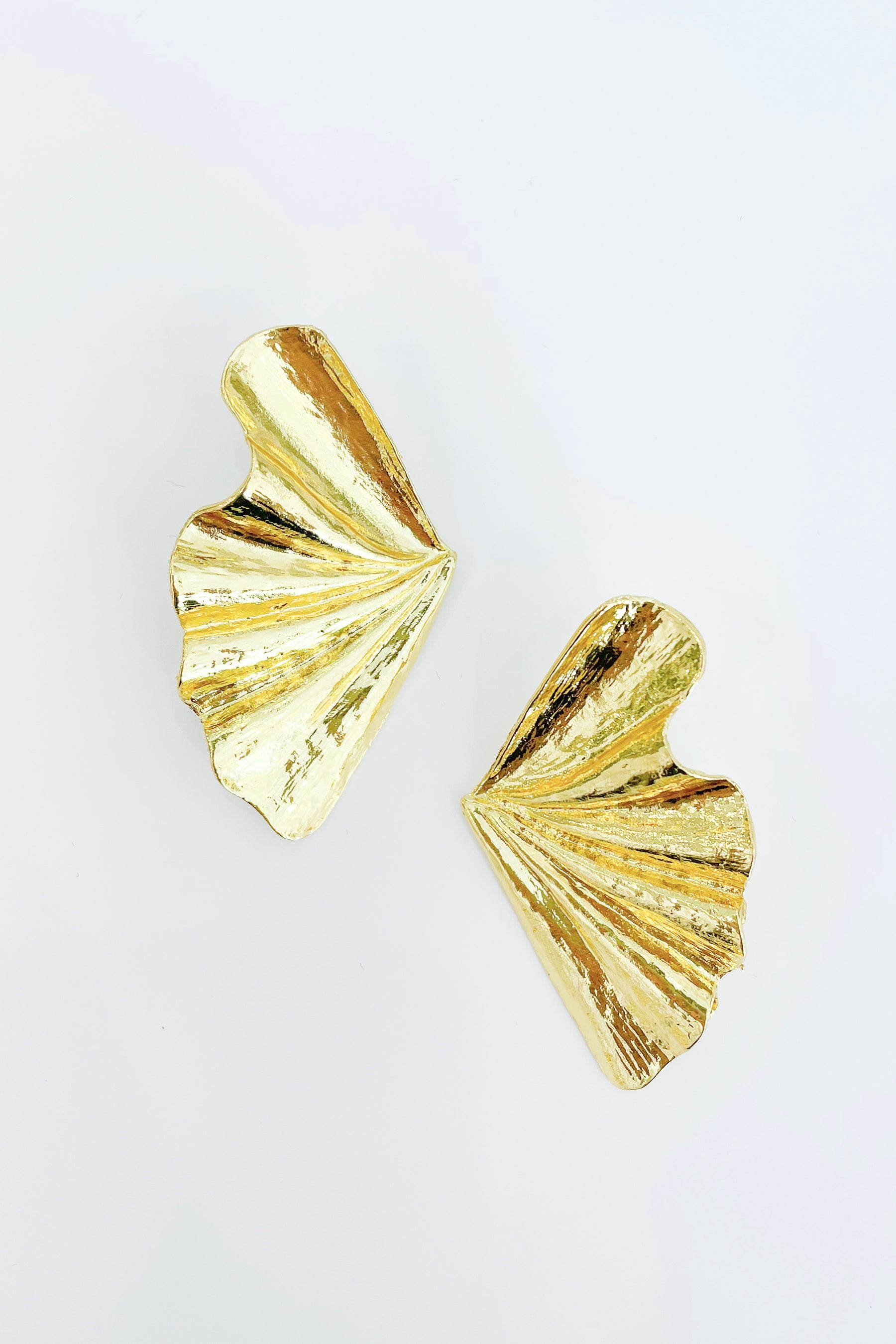 Golden Fan Earrings